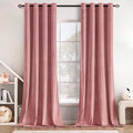 MIULEE Blush Pink Velvet Curtains Thermal Insulated Soundproof Room Darkening by MIULEE