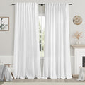 White Linen Curtains 84 inches Long by Nanspring