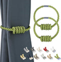 BEL AVENIR Magnetic Curtain Tiebacks, Decorative Drapery Holdbacks Modern Woven by BELAVENIR