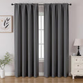 CUCRAF Light Grey Blackout Curtains 96 inch Length 2 Panels Set, Rod Pocket by CUCRAF