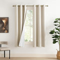 NICETOWN 100% Blackout Linen Texture Curtains 70" Long, Thermal Insulated Full by NICETOWN