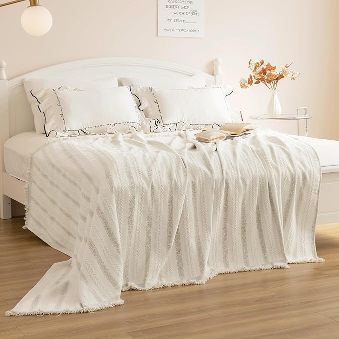 Boho Sofa Covers for 3 Cushion Couch, Chenille Sofa Slipcover for Pets Washable - Image 6