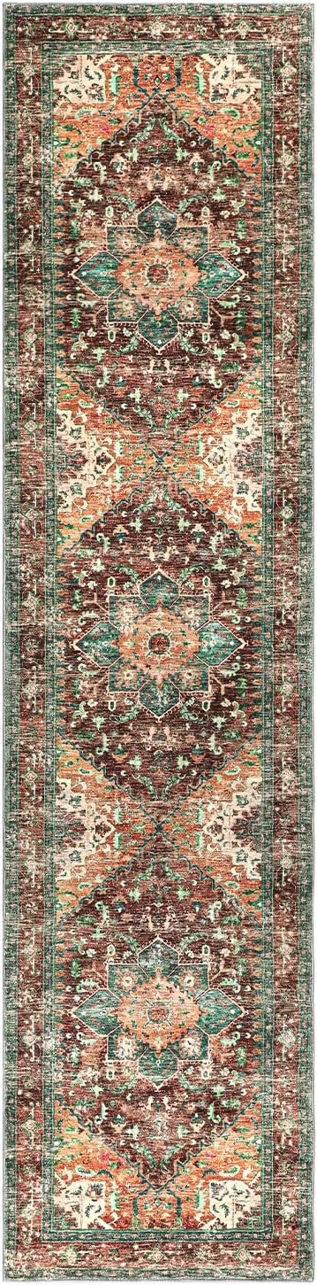 Yamaziot Washable Runner Rug, 2x8 Non-Slip Boho Vintage Hallway Rug Runner - Image 2