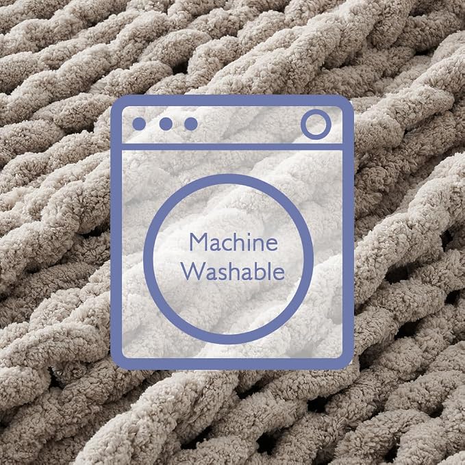 Bigacogo Chunky Knit Throw Blanket - Image 7