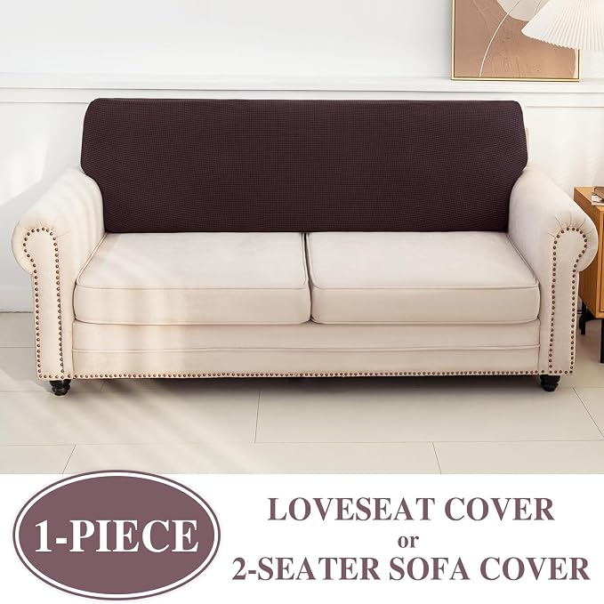 Couch Cushion Cover Loveseat Cover or 2 Seat Sofa Cover Washable Stretch - Image 3