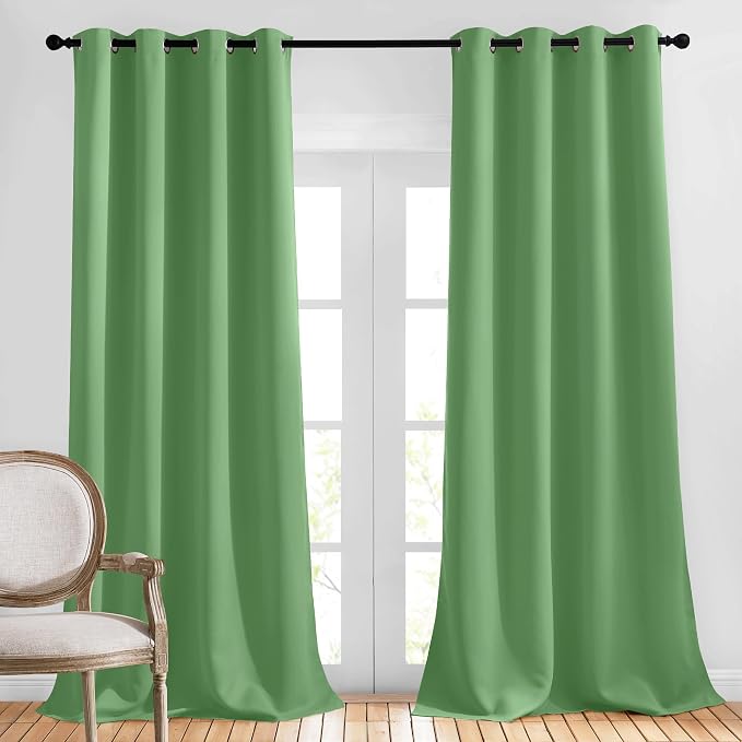 NICETOWN Forest Green Reducing Grommet Curtains by NICETOWN