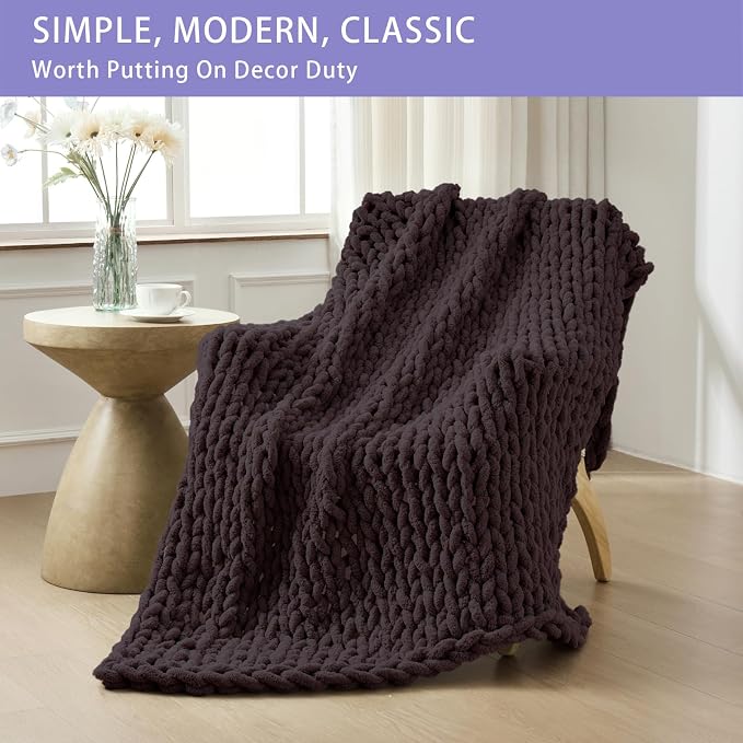 Bigacogo Chunky Knit Throw Blanket - Image 4