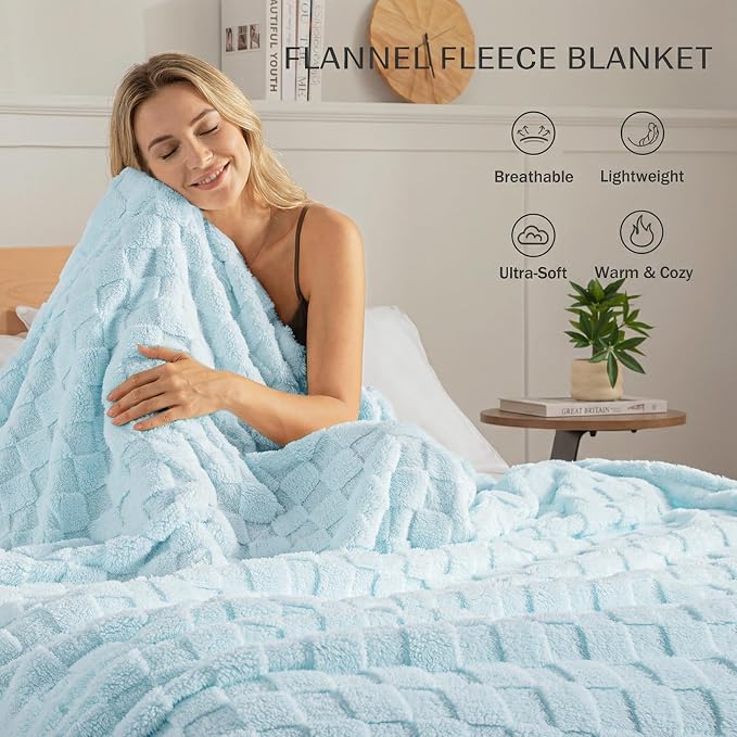 Exclusivo Mezcla Twin Size Flannel Fleece Blanket, Super Soft and Warm - Image 3