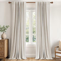 MIULEE 100% Blackout Linen Curtains by MIULEE