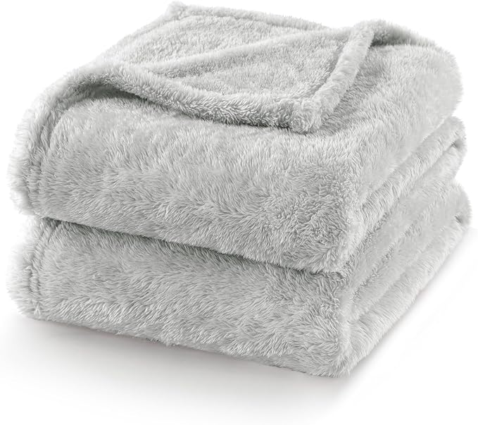 Exclusivo Mezcla Plush Fuzzy Fleece Bed Blanket Queen Size, Super Soft - Image 7