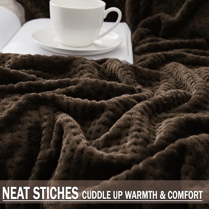 Exclusivo Mezcla Fleece Throw Blanket Extra Large, Super Soft and Warm Blankets - Image 5