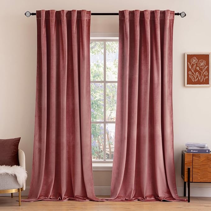 MIULEE Velvet Curtains 84 inches 2 Panels by MIULEE