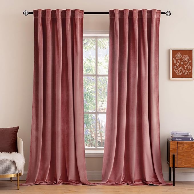MIULEE Velvet Curtains 90 inches 2 Panels by MIULEE