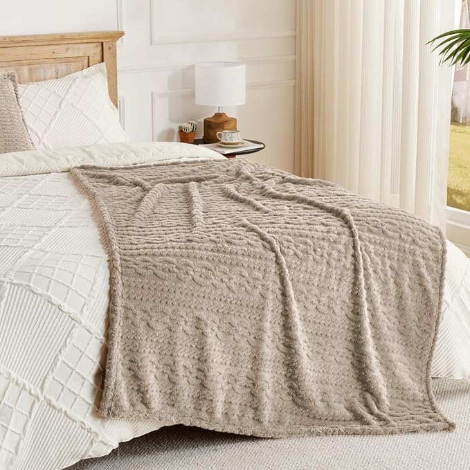 50x70 Inch Brown Throw Blanket - Image 2