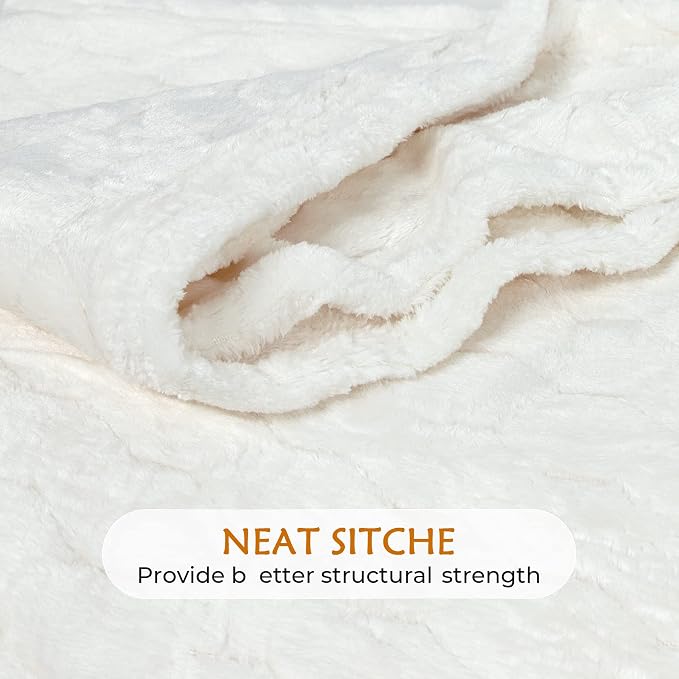 TOONOW Fleece Blanket Textured Fuzzy Plush Throw Blanket Twin Size 60" x 80" - Image 5