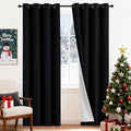 Yakamok 100% Blackout Curtains Black Room Darkening Thermal Insulated Window by Yakamok