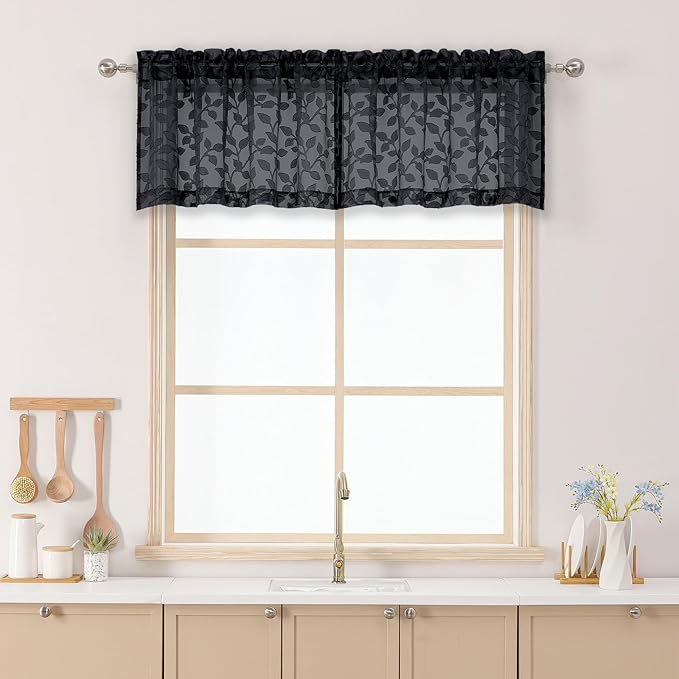 Chyhomenyc Black Sheer Valances by Chyhomenyc