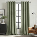 MIULEE Sage Green Elegant Grommet Curtains Polyester Thermal Insulated by MIULEE