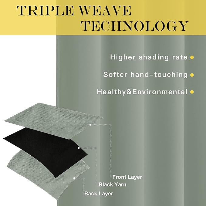 NICETOWN Blackout 78 inch Curtains - Image 3