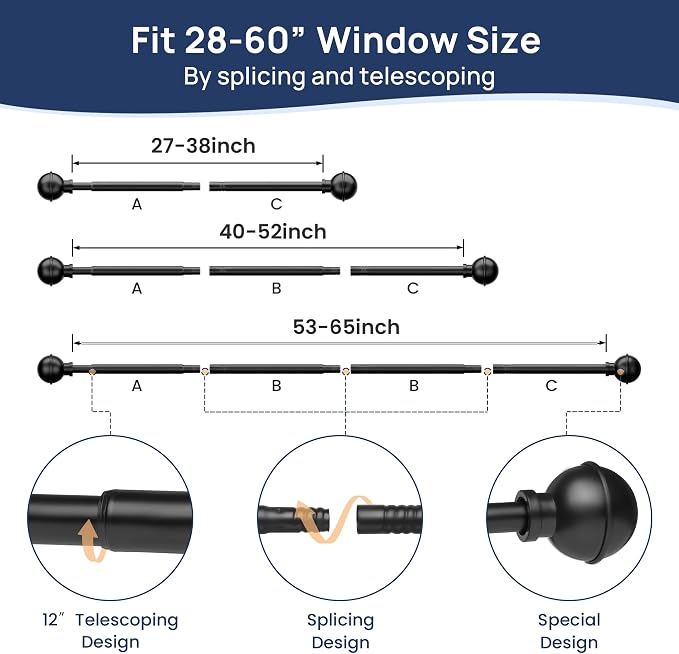 ENJOYBASICS No Drill Curtain Rods - Image 3