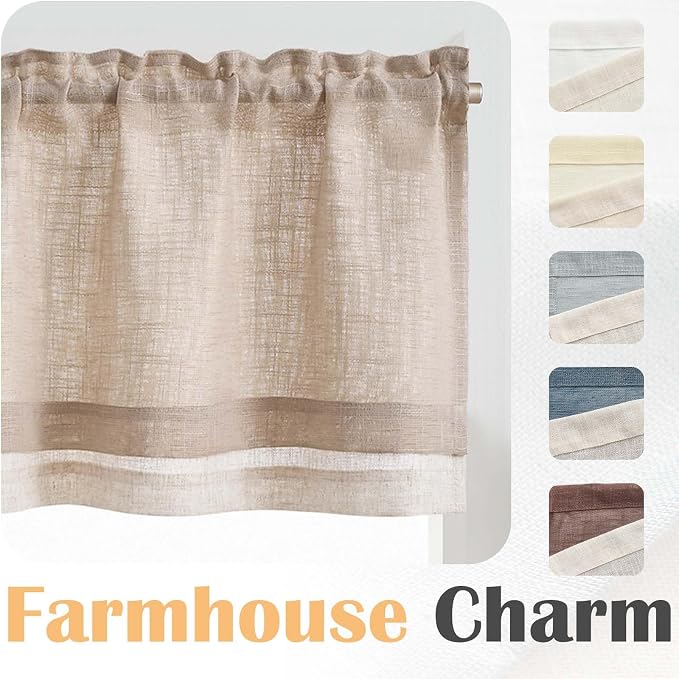 jinchan Farmhouse Linen Valance - Image 9