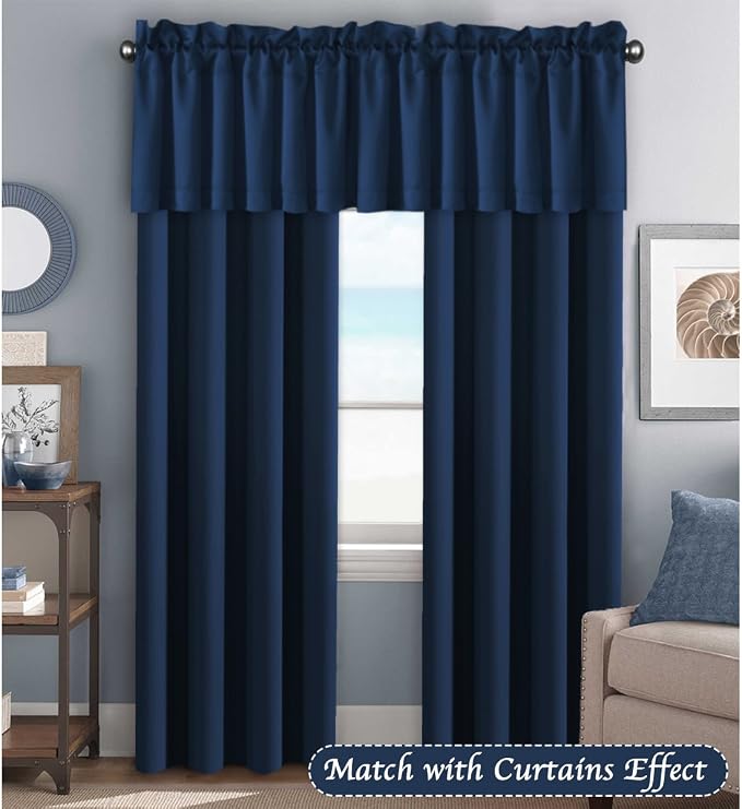 H.VERSAILTEX Blackout Valances for Windows, 4 Panels 52" W x 18 - Image 3