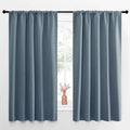 NICETOWN Blackout Curtains for Living Curtains, Smoky Blue, 52 by 63 Inch by NICETOWN