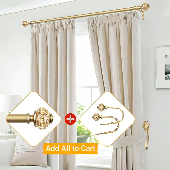 2 Pack Gold Curtain Holdbacks, USFOOK Decorative Drapery Tiebacks, Curtain Tie - Image 3