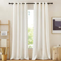 NICETOWN Linen Burlap Curtains for Windows 90 inch Length, Grommet Decorative by NICETOWN