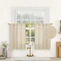 LAMIT 30 Inch Cafe Linen Curtains by LAMIT