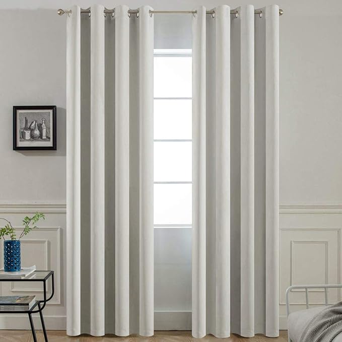 Yakamok Light Beige Room Darkening Thermal Insulated Light Blocking Blackout by Yakamok