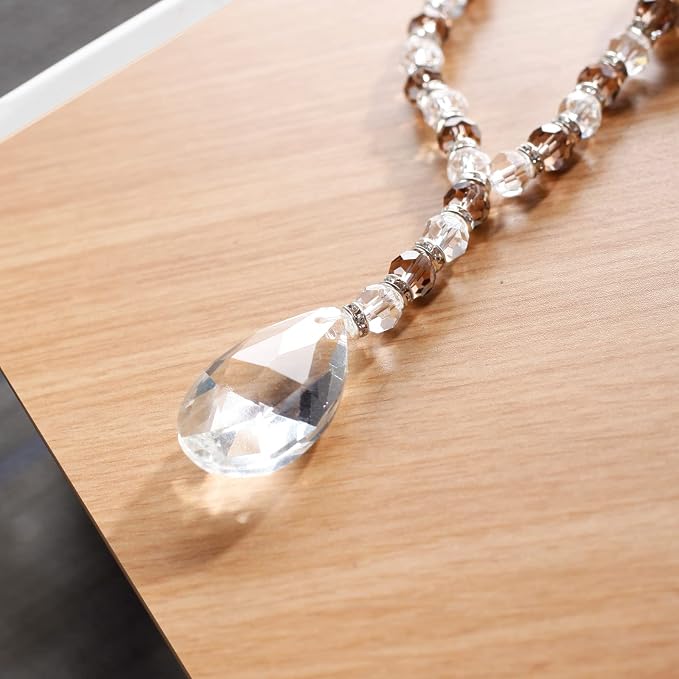 SUQ I OME 1 Pair of Luxury Crystal Beaded Magnetic Curtain Tieback and Holdback - Image 7