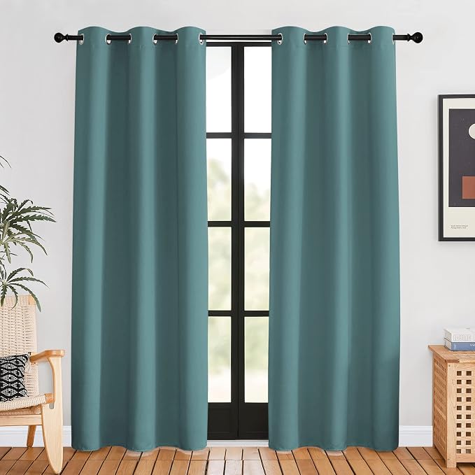 NICETOWN Modern Blackout Curtains Noise Reducing, 2 Panels, W42 x L80 -Inch by NICETOWN