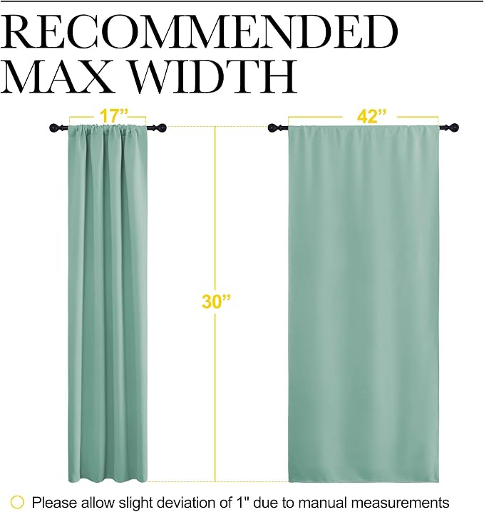 NICETOWN 2 Panels Blackout Curtains, Rod Pocket Thermal Insulated Drapes - Image 6