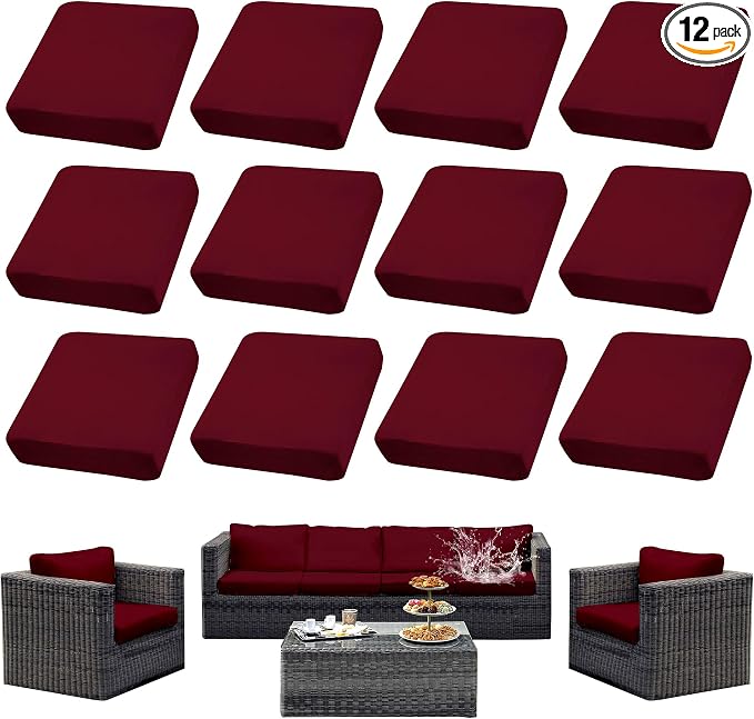 Outdoor Cushion Covers Set, Replacement by SUKAIKEQA
