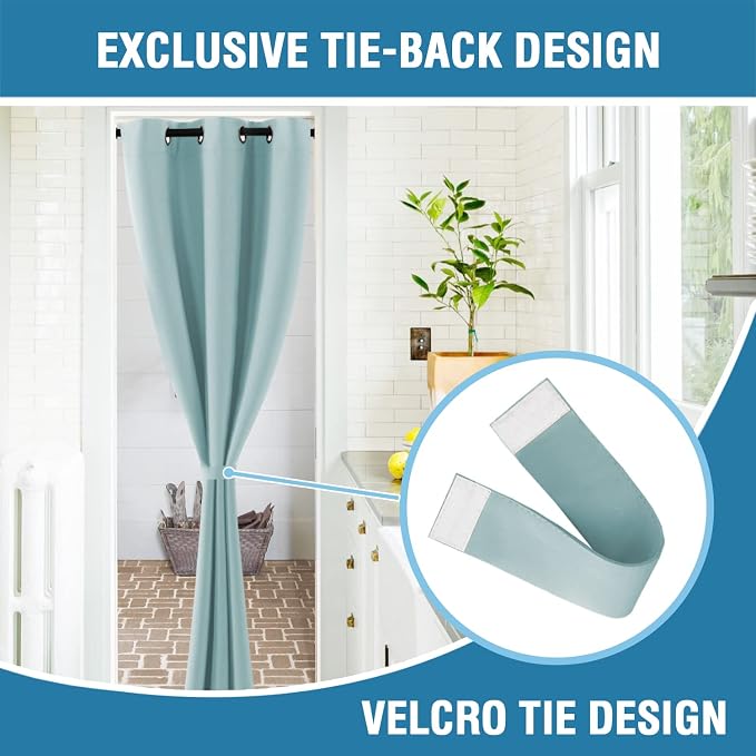 H.VERSAILTEX Doorway Curtain Blackout Closet Door Curtain Room Divider Window - Image 7