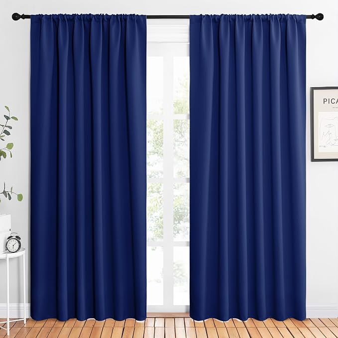 NICETOWN 2 Panels Blackout Curtains, Rod Pocket Thermal Insulated Drapes 84 by NICETOWN