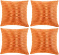 Fancy Homi 4 Packs Orange Fall Decorative Throw Pillow Covers 18x18 Inch by Fancy+Homi