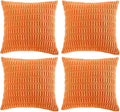 Fancy Homi 4 Packs Orange Fall Decorative Throw Pillow Covers 14x14 Inch by Fancy+Homi
