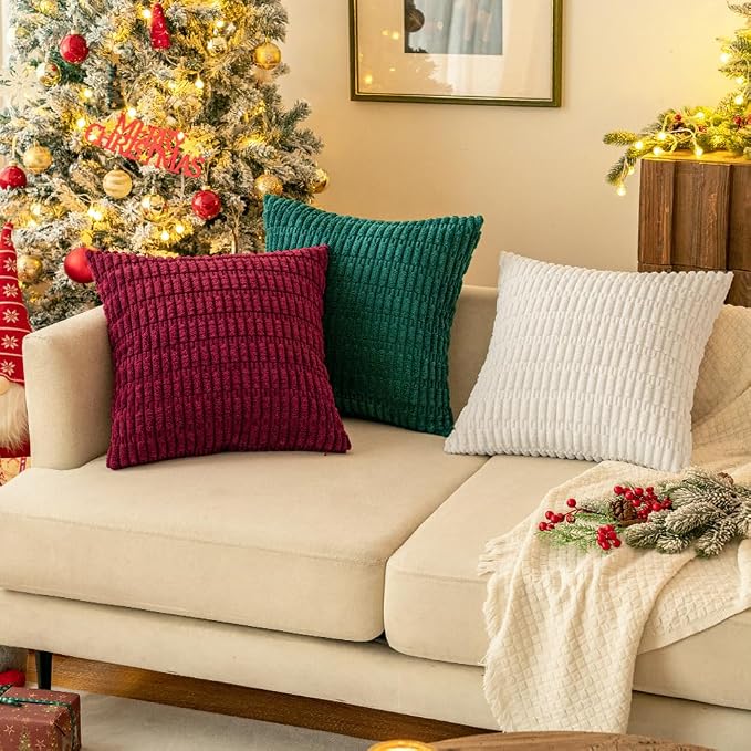 MIULEE Pack of 2 Corduroy Decorative Throw Pillow Covers 20x20 Inch Soft Boho - Image 8