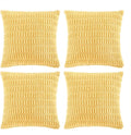 Fancy Homi 4 Packs Yellow Euro Decorative Throw Pillow Covers 26x26 Inch by Fancy+Homi
