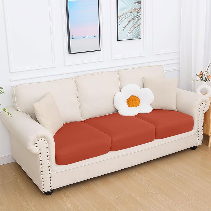 hyha Milk Silk Couch Cushion Covers, Soft Magic Sofa Covers Washable - Image 7