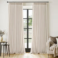 MIULEE Pinch Pleated Thick Linen Curtains 102 Inches Long 2 Panels by MIULEE