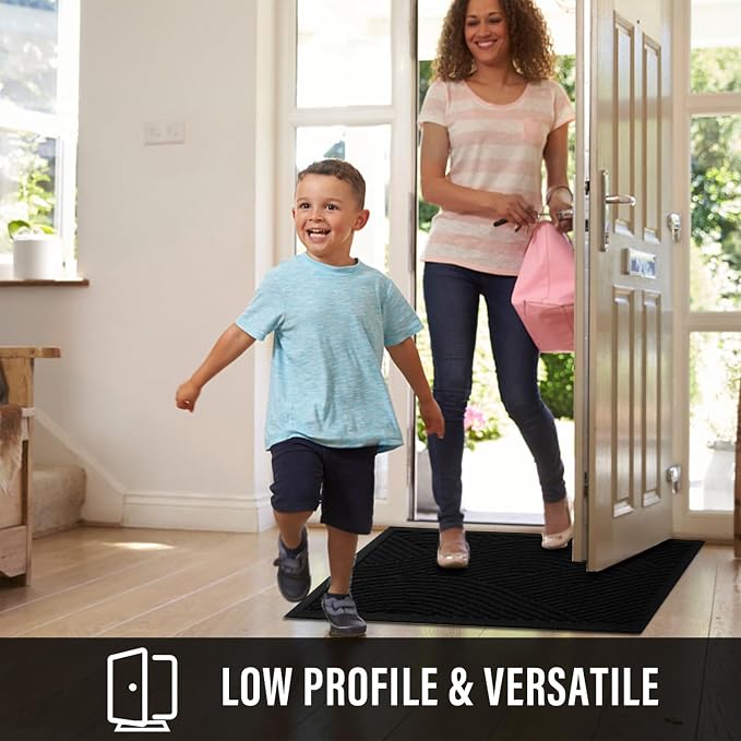 HIYARD Sturdy Front Door Mat, Absorbent Muddy Dirt Resist Welcome Door Mats - Image 6