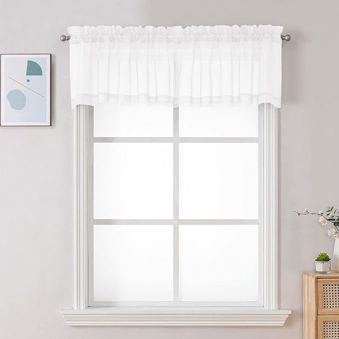 Chyhomenyc White Sheer Valances by Chyhomenyc
