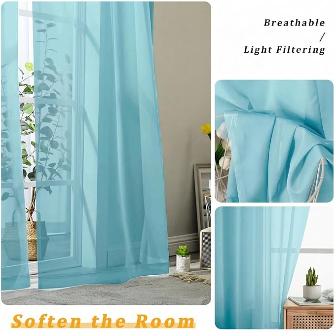 Gwine Extra Long Sheer Curtains 120 Inches Long - Image 5