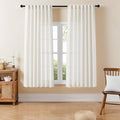Joydeco Linen Curtains for Bedroom 63 Inch Length 2 Panels Set, 37 Inch Wide by JOYDECO