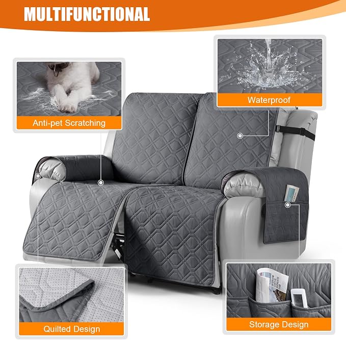 VANSOFY Waterproof Recliner Couch Covers, Sofa Covers 1-Piece Washable - Image 7