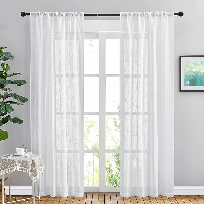 NICETOWN White Curtains 84 inches Long - Image 3
