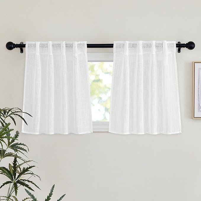 NICETOWN Semi Sheer Short Curtains by NICETOWN